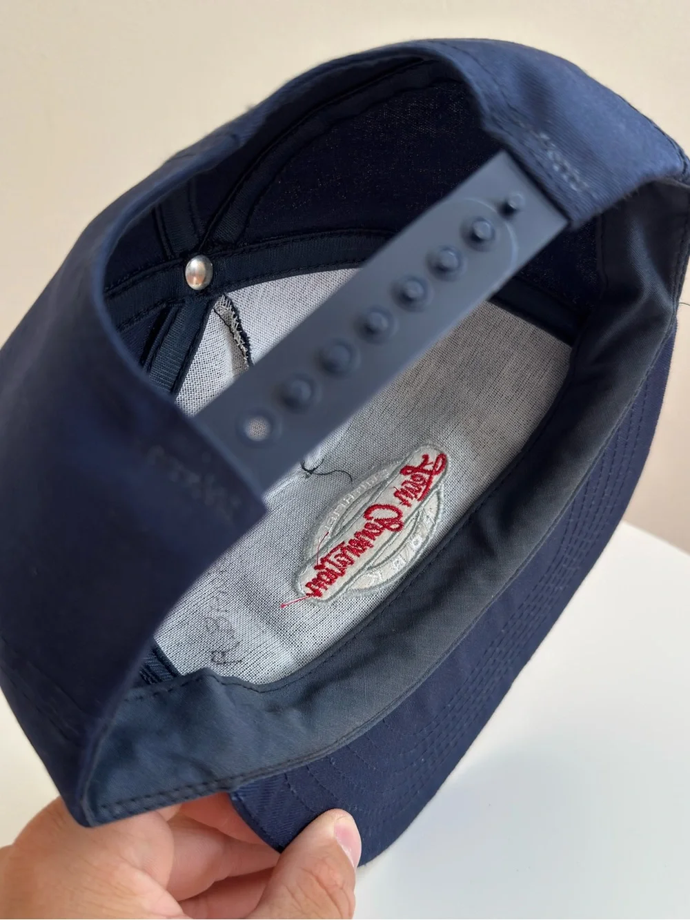 Vintage Smithfield Pork Lean Generation USA Made Navy Blue Snapback Hat Cap
